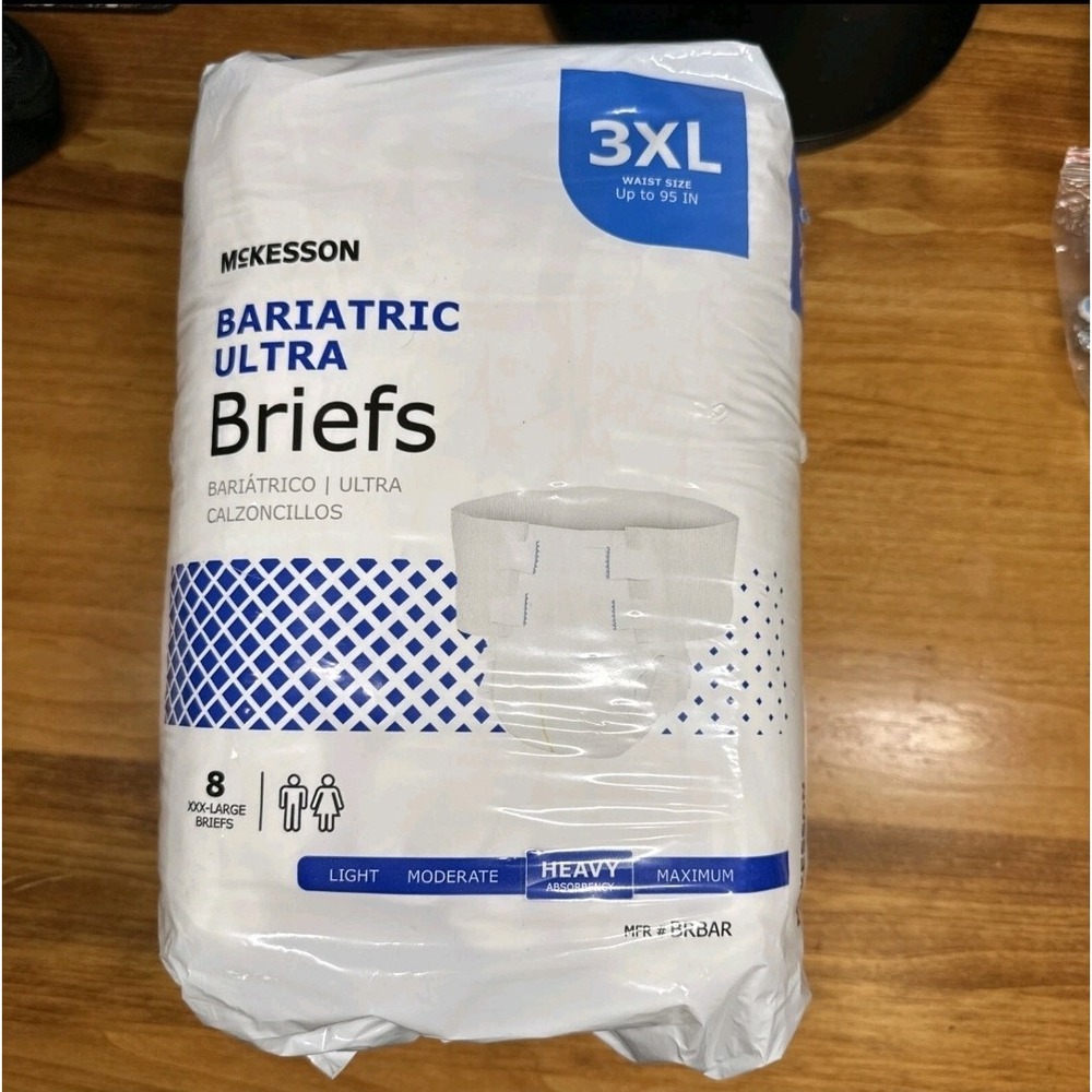 McKesson - Unisex Adult Incontinence Ultra Bariatric Briefs, Size 3X-Large, NEW
